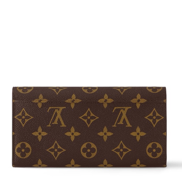 Authentic LOUIS VUITTON Monogram Sarah Jeanne Wallet in Poppy Red M62236 - Picture 4 of 14